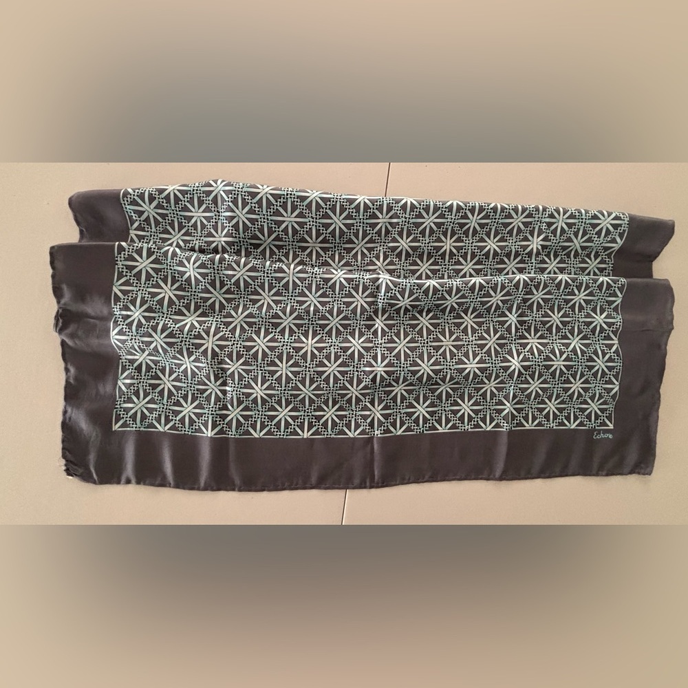 Echo | Ladies Echo Geometric Pattern Square Silk … - image 1